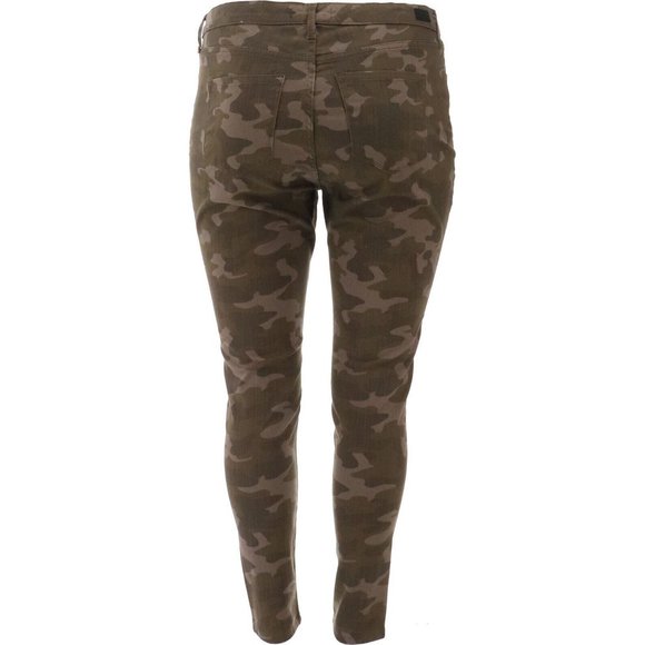 NWT SKINNYGIRL BROADWAY HIGH-RISE SIDE STRIPE SKINNY JEANS CAMO FLOW - Picture 2 of 14